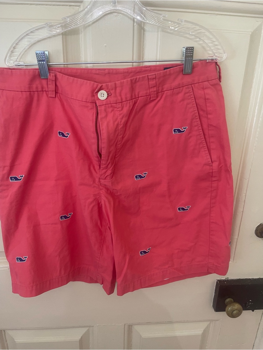 Vineyard Vines Men's Embroidered Whale Shorts - Coral Pink